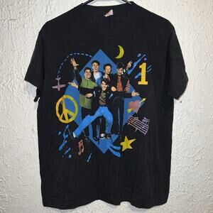 Vintage 80s New Kids On The Block Step by Step Doubled Sided Tour Concert Shirt